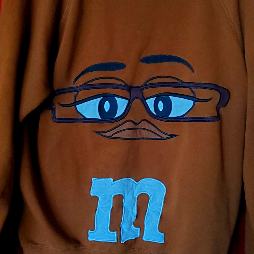 Brown M & M's Zip Up Hoodie Size XL